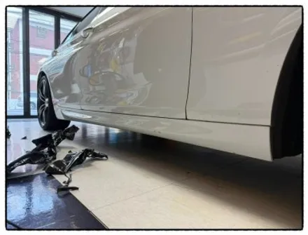 bmw 640d 사이드 스컷 카본랩핑제거 작업해보자!! / 동대문구 장안동