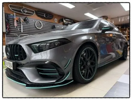벤츠 a45 amg 국내 3대 밖에 없는 색상으로 전체 랩핑 하면 어떤 느낌이 나올까? 궁금하다!!! / 동대문구 장안동