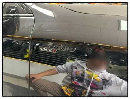 벤츠 cls 450 차량을 블랙 레터링 부착으로 cls 53 amg 차량으로 업그레이드해 보자~^^ / 동대문구 장안동