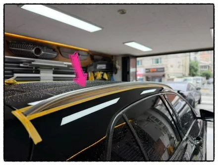 벤츠 gla 45 amg 블랙 색상해 루프랙 랩핑. 엠블럼 랩핑. 머플러 팁 랩핑 해보자!! / 동대문구 장안동