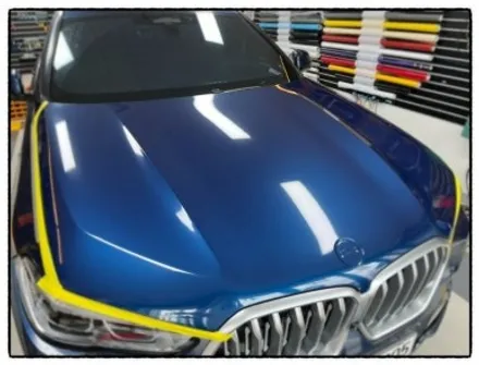 bmw x6 본넷 랩핑 제거 후 다시 랩핑 해보자. / 동대문구 장안동