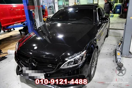 벤츠 w205 c200쿱 듀얼 가변배기 와 amg 디퓨져 장착 / 안산 상록
