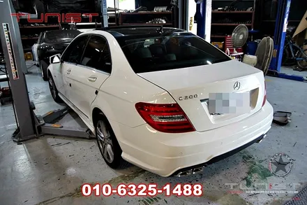벤츠 w204 c200 배기튜닝은 역시 듀얼 가변배기 amg 배기음 / 안산 상록