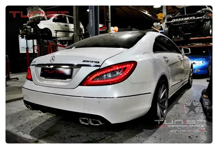 벤츠 W218 CLS400 AMG 배기튜닝 듀얼 가변배기 / 안산 상록