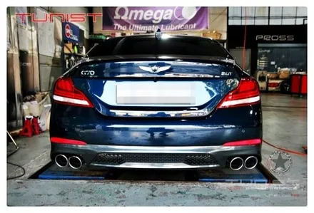 제네시스 g70 2.0 t 듀얼 가변배기튜닝 100파이 듀얼팁 장착 / 안산 상록