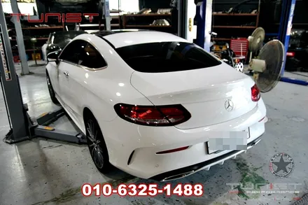 벤츠 w205 c200쿱 amg 배기음 튜닝으로 듀얼 가변배기가 어떤지~! / 안산 상록