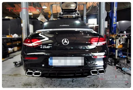 벤츠 c클래스 w205 c200 카브리올레 가변배기 amg 디퓨져 배기튜닝 / 안산 상록
