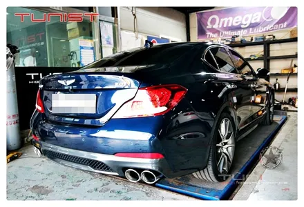 제네시스 g70 2.0 t 듀얼 가변배기튜닝 100파이 듀얼팁 장착 / 안산 상록