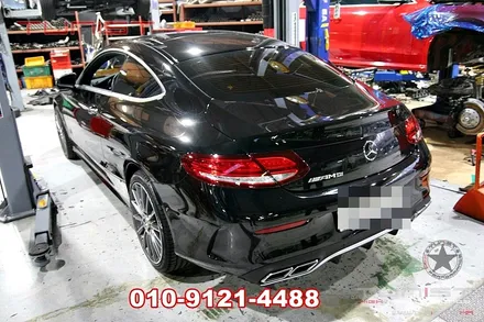 벤츠 w205 c200쿱 듀얼 가변배기 와 amg 디퓨져 장착 / 안산 상록