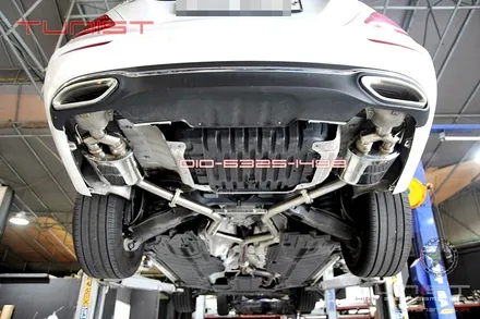 벤츠 w213 e300 듀얼 가변배기 작업 하고 63amg 디퓨져 장착 / 안산 상록