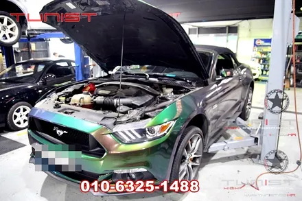 머스탱gt v8 5.0 합성 엔진오일 지크 레이싱 0w40 교환 / 안산 상록