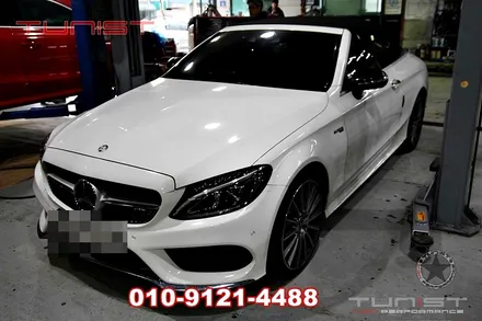 수입차 배기튜닝 벤츠 w205 c200 카브리올레 듀얼 가변배기 / 안산 상록
