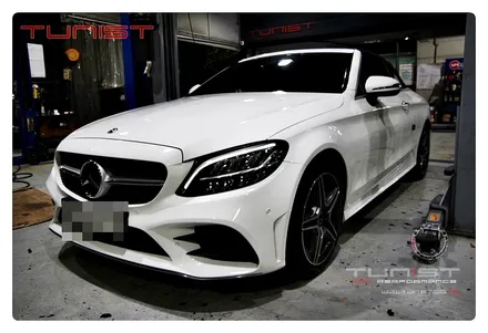 벤츠 w205 c200 카브리올레 가변배기 배기튜닝 중저음 배기음 사운드 / 안산 상록