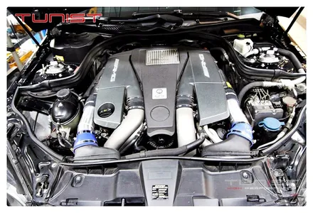 벤츠 w212 e63amg 파손된 순정 흡기 인테이크 버리고 알루미늄 인테이크 튜닝 / 안산 상록