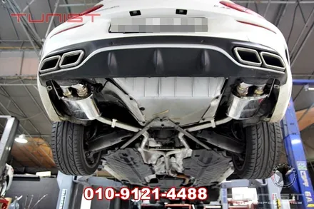 수입차 배기튜닝 벤츠 w205 c200 카브리올레 듀얼 가변배기 / 안산 상록