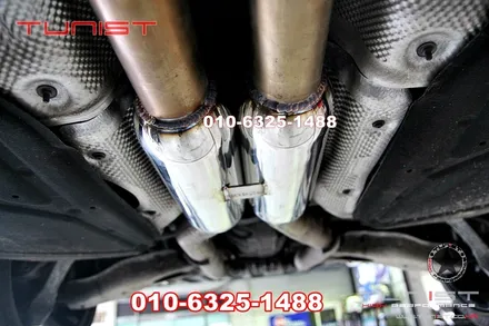 벤츠 CLS 63AMG 배기음 크게 만들는 방법 중간 소음기 직관 작업 / 안산 상록