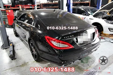 벤츠 CLS 63AMG 배기음 크게 만들는 방법 중간 소음기 직관 작업 / 안산 상록