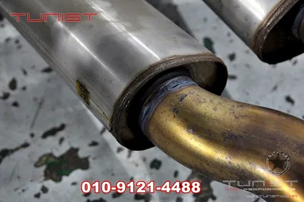 벤츠 S63AMG 중간 소음기 간단하게 직관으로 만들어 보자~ / 안산 상록