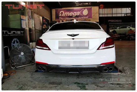 제네시스 G70 3.3T 카본 듀얼팁 장착 작업 / 안산 상록