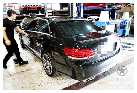 벤츠 w212 e63amg 파손된 순정 흡기 인테이크 버리고 알루미늄 인테이크 튜닝 / 안산 상록
