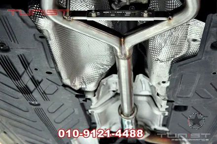 수입차 배기튜닝 벤츠 w205 c200 카브리올레 듀얼 가변배기 / 안산 상록