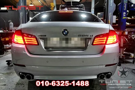 bmw 520d 디젤 배기튜닝 듀얼배기 직관 작업하면 중저음 배기음으로~ / 안산 상록