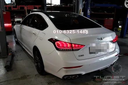 제네시스 G80 스포츠  배기튜닝 터보 전용 듀얼 가변배기 / 안산 상록