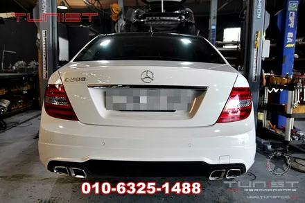 벤츠 w204 c200 배기튜닝은 역시 듀얼 가변배기 amg 배기음 / 안산 상록