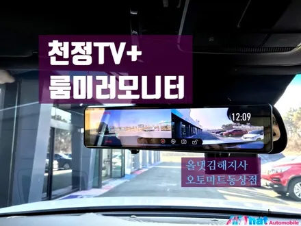 천정모니터와  룸미러모니터(비클시네마 17.3인치 천정TV+마스터뷰) 경남 김해 장유 진영 창원 양산 부산 / 경남 김해