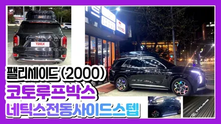 김해 팰리세이드루프박스.네틱스전동스탭 시공하니 이보다더 빛날까 / 경남 김해