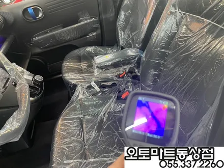 김해 레이노썬팅  믿고 맡겼습니다~언블리치드 아이보리 블랙모노톤 캐스퍼 터보 액티브 / 경남 김해