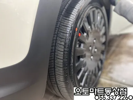 김해 레이노썬팅  믿고 맡겼습니다~언블리치드 아이보리 블랙모노톤 캐스퍼 터보 액티브 / 경남 김해