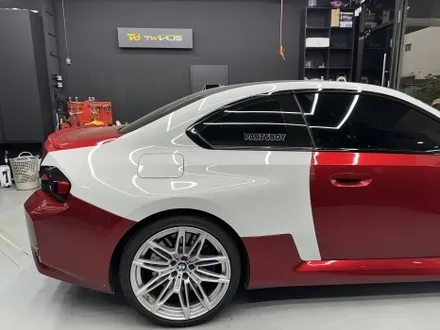 안산 랩핑, BMW G87 M2 사고 보험수리로서 전체 시공. 뱀파이어 레드! / 안양시 동안구 관양동