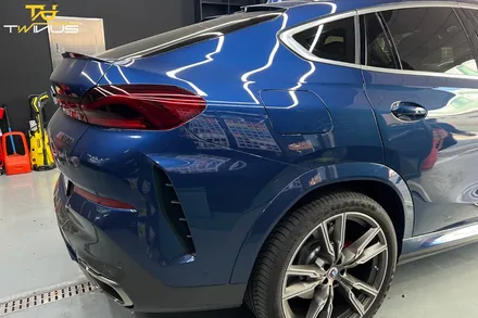 BMW X6 M50i 사틴다크그레이 전체랩핑 및 유광블랙 크롬죽이기 / 안양시 동안구 관양동