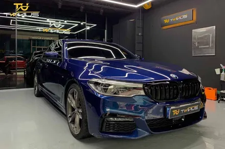 BMW520d 크롬딜리트 창틀몰딩 랩핑 및 헤드라이트 PPF / 안양시 동안구 관양동