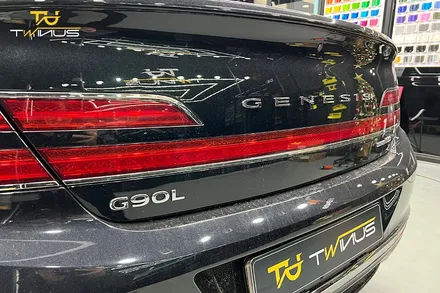 제네시스 G90 L 롱바디 3M 유광화이트골드스파클 전체랩핑 / 안양시 동안구 관양동