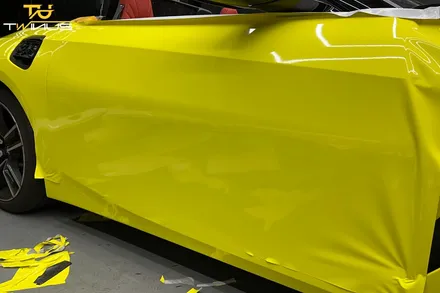 BMW Z4랩핑 20i 에이버리 유광엠뷸런스옐로우 전체랩핑 / 안양시 동안구 관양동