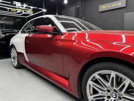 안산 랩핑, BMW G87 M2 사고 보험수리로서 전체 시공. 뱀파이어 레드! / 안양시 동안구 관양동