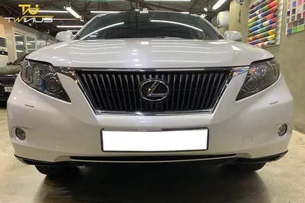 렉서스 RX350 랩핑 골드감을 나타내는 펄화이트 시공기 / 안양시 동안구 관양동