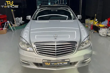 벤츠S350 드레스업 튜닝 사틴블랙 전체랩핑 / 안양시 동안구 관양동
