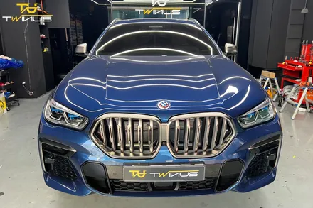 BMW X6 M50i 사틴다크그레이 전체랩핑 및 유광블랙 크롬죽이기 / 안양시 동안구 관양동