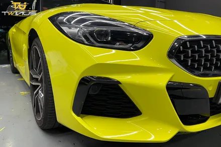 BMW Z4랩핑 20i 에이버리 유광엠뷸런스옐로우 전체랩핑 / 안양시 동안구 관양동