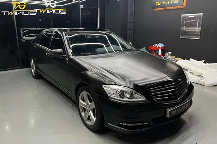 벤츠S350 드레스업 튜닝 사틴블랙 전체랩핑 / 안양시 동안구 관양동