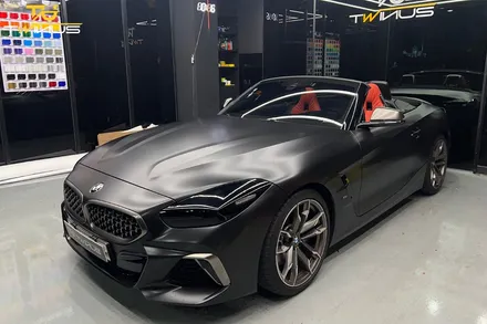 BMWZ4 M40i 사틴블랙 전체랩핑 및 라이트필름 시공 / 안양시 동안구 관양동