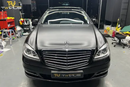 벤츠S350 드레스업 튜닝 사틴블랙 전체랩핑 / 안양시 동안구 관양동
