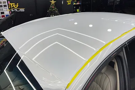 제네시스 G90 L 롱바디 3M 유광화이트골드스파클 전체랩핑 / 안양시 동안구 관양동