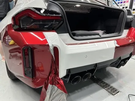 안산 랩핑, BMW G87 M2 사고 보험수리로서 전체 시공. 뱀파이어 레드! / 안양시 동안구 관양동