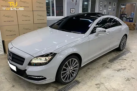 벤츠 CLS350 은은한 컬러의 유광그레이 랩핑 / 안양시 동안구 관양동