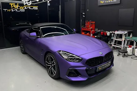 안양랩핑 BMWZ4 20i 무광퍼플메탈릭 전체랩핑 / 안양시 동안구 관양동