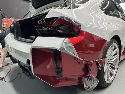 안산 랩핑, BMW G87 M2 사고 보험수리로서 전체 시공. 뱀파이어 레드! / 안양시 동안구 관양동